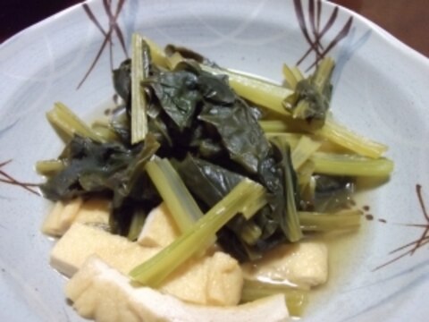 簡単♪めんつゆで油あげと小松菜の炊き合わせ